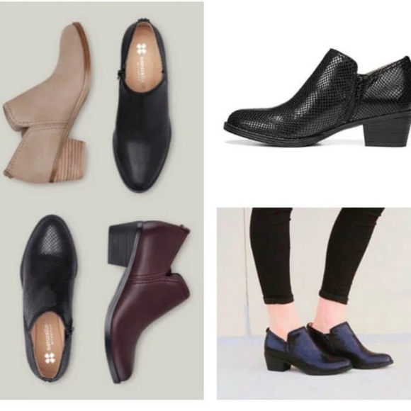 Cognac Distressed Leather Short Ankle Bootie - Picture 8 of 8